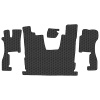 3.9 Коврики стёганные SCANIA R  (пневмо сидение, с туннелем (шахтой))  (Премиум Черный строчка Черная)