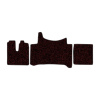 99/1-Коврики ворсовые MAN TGX от 2021г. 2пол.+хлд.\без кулисы -(ABTC 3 коврика. АТ) (Карлайт (Красный) кант Серый)