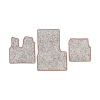 37-Коврики ворсовые MAN TGS -(АВС 3 коврика. МТ) (Фортуна (Серый) кант Коричневый)