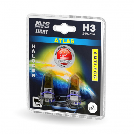 Гал. лампа H3.24V.70W. AVS желтый 2. 17310
