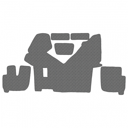 7.1 Коврики стёганные IVECO STRALIS от 2003  (МТ широкая кабина)  (Классик Серый)