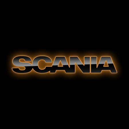 Буквы SDP (пластик) черный на капот SCANIA (820*125) (Оранжевый)