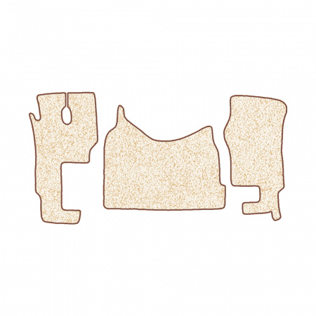 48-Коврики ворсовые MERCEDES ACTROS ЕВРО-5 (2007) МР2-МР3 -(ABTC 3 коврика. АТ) (Фортуна (Бежевый) кант Коричневый)