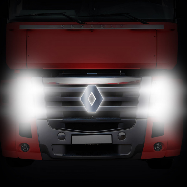 Светодиодная эмблема-логотип для грузовиков RENAULT MAGNUM (305х230мм)