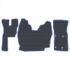 2.7 Коврики стёганные VOLVO FMX с 2011г. (АТ) 410  (Классик Черный строчка Синяя)