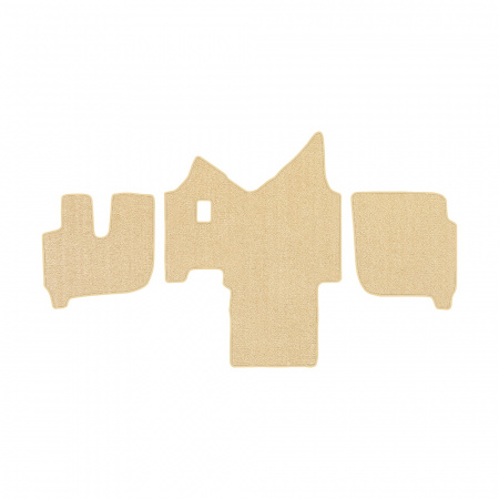 61-Коврики ворсовые IVECO Stralis широкая кабина -(АВС 3 коврика. МТ) (UPP-6 (Бежевый) кант Бежевый)