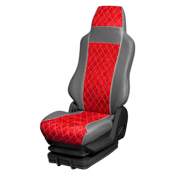 68 Чехлы Премиум VOLVO FMX с 2011г.  (1 ремень) 2 выс.сид.с рычагами откидывания спинки