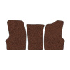 55-Коврики ворсовые ГАЗЕЛЬ -(АВС 3 коврика. МТ) (Фортуна (Коричневый) кант Серый)