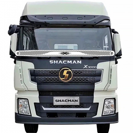 Защита лобового стекла для SHACMAN X3000 от 2023г.в. (нерж. сталь, косые углы)