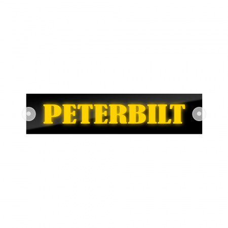 Табличка светодиодная 10x50 (желтая) на лобовое стекло (24v) (PETERBILT)