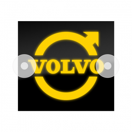 Табличка светодиодная 14x15 (желтая) на лобовое стекло (12v) (VOLVO)