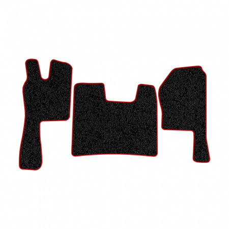 21-Коврики ворсовые SCANIA R  -(ABTC 3 коврика. АТ) (Фортуна (Черный) кант Красный)