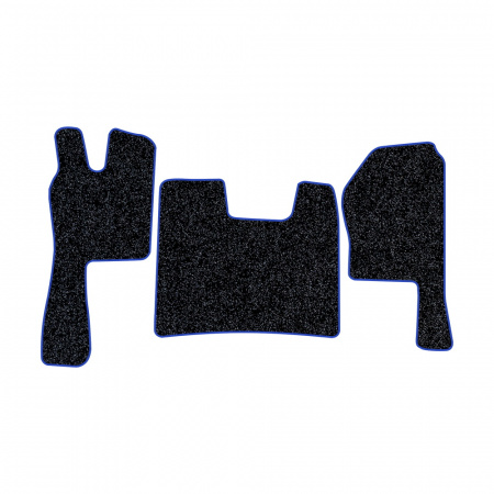 21-Коврики ворсовые SCANIA R  -(ABTC 3 коврика. АТ) (Карлайт (Серый) кант Синий)