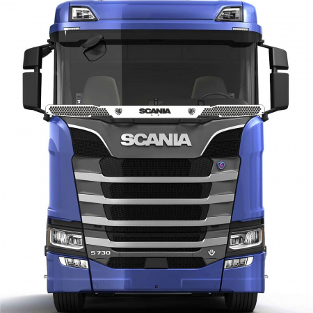 Защита лобового стекла для SCANIA 6 серии (нерж. сталь, косые углы)