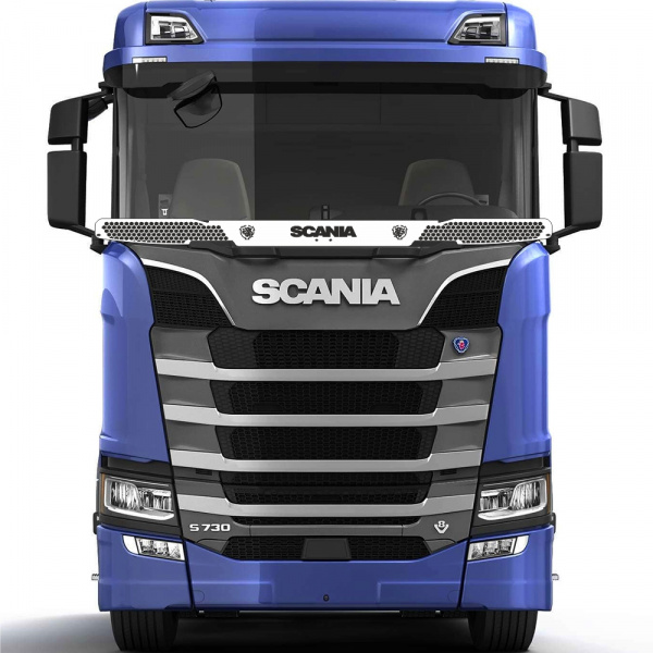 Защита лобового стекла для SCANIA 6 серии (нерж. сталь, косые углы)