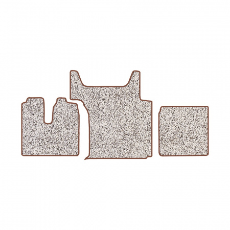 105/1 (хол-к)-Коврики ворсовые Sitrak G7/C7H -(АВС 3 коврика. МТ) (Фортуна (Серый) кант Коричневый)