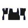 96-Коврики ворсовые SCANIA S  -(ABTC 3 коврика. АТ) (UPP-3 (Черный) кант Синий)
