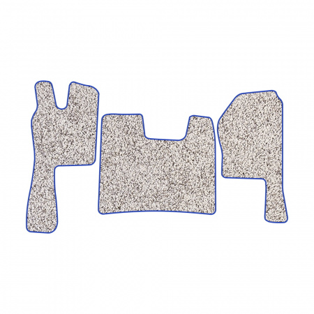 21-Коврики ворсовые SCANIA R  -(ABTC 3 коврика. АТ) (Фортуна (Серый) кант Синий)