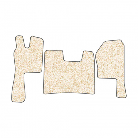 21-Коврики ворсовые SCANIA R  -(ABTC 3 коврика. АТ) (Фортуна (Бежевый) кант Серый)