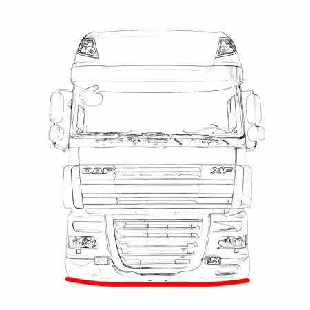 Защитная дуга (юбка) бампера DAF 105 D007