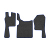 23-Коврики ворсовые SCANIA G (2011-2015) -(АВС 3 коврика. МТ) (UPP-8 (Графит) кант Синий)