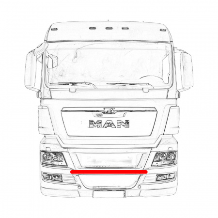 Кенгурятник-фародержатель для MAN TGX (от 2021г.в.) M007