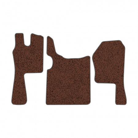 23-Коврики ворсовые SCANIA G (2011-2015) -(АВС 3 коврика. МТ) (Фортуна (Коричневый) кант Серый)