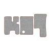 39-Коврики ворсовые MAZ EURO 3 -(АВС 3 коврика. МТ) (UPP-8 (Серый) кант Коричневый)