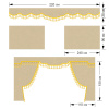Комплект автоштор универсальная (бахрома 1кат) (Аликанте Бежевый)