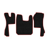 87-Коврики ворсовые SCANIA R  -(АВС 3 коврика. МТ) (UPP-8 (Черный) кант Красный)
