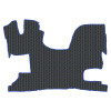 11.4 Коврики стёганные ГАЗЕЛЬ NEXT (кпп из панели)  (Премиум Черный строчка Синяя)