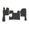 21-Коврики ворсовые SCANIA R  -(АВС 3 коврика. МТ) (UPP-8 (Графит) кант Коричневый)