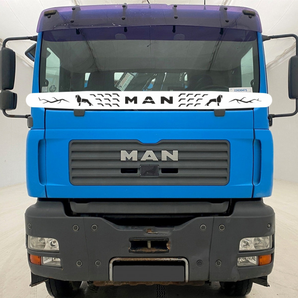 Защита лобового стекла для MAN TGA (нерж. сталь, косые углы)