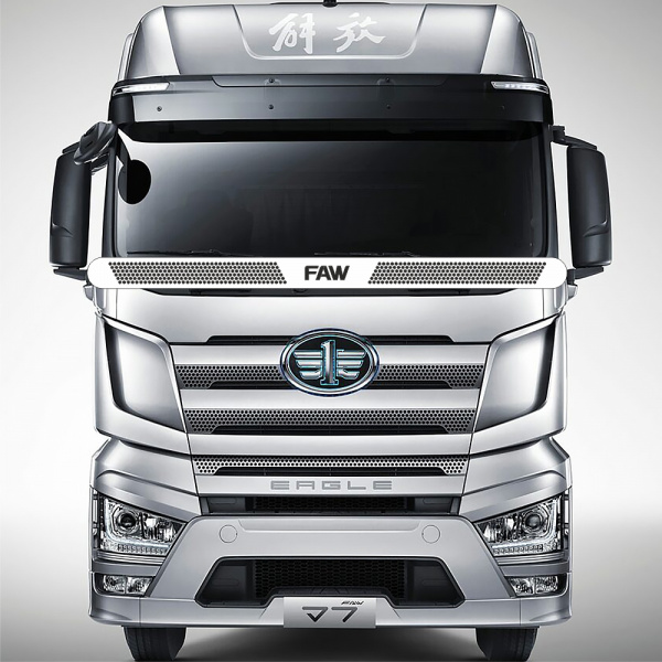 Защита лобового стекла для FAW J7 EAGLE (нерж. сталь, прямые углы)