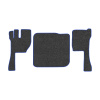 11-Коврики ворсовые VOLVO FH до 2009г -(АВС 3 коврика. МТ) (UPP-8 (Графит) кант Синий)
