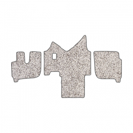 61-Коврики ворсовые IVECO Stralis широкая кабина -(АВС 3 коврика. МТ) (Фортуна (Серый) кант Серый)