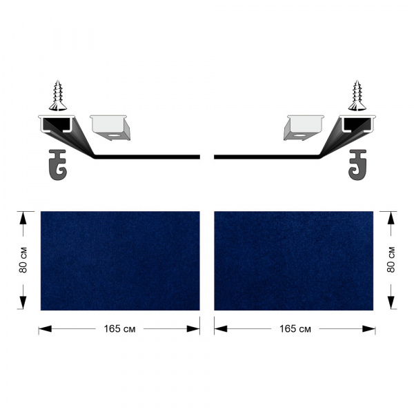 Комплект автоштор с направляющими IVECO Daily