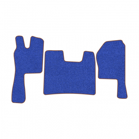 21-Коврики ворсовые SCANIA R  -(ABTC 3 коврика. АТ) (UPP-8 (Синий) кант Коричневый)