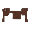 11-Коврики ворсовые VOLVO FH до 2009г -(ABTC 3 коврика. АТ) (Фортуна (Коричневый) кант Черный)