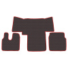 4.2 Коврики стёганные MAN TGL TGM TGS TGA от 2000 (АТ) 410  (Классик Черный строчка Красная)
