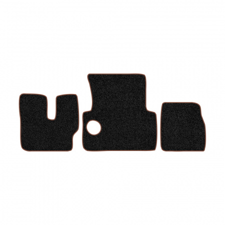 33-Коврики ворсовые MAN F-2000 Commandor -(АВС 3 коврика. МТ) (UPP-8 (Черный) кант Коричневый)