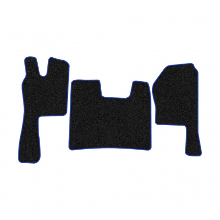 21-Коврики ворсовые SCANIA R  -(ABTC 3 коврика. АТ) (UPP-3 (Черный) кант Синий)