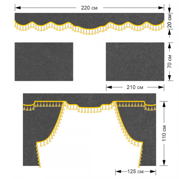 Комплект автоштор JAC Gallop от 2022г.в.