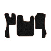 87-Коврики ворсовые SCANIA R  -(АВС 3 коврика. МТ) (Фортуна (Черный) кант Коричневый)