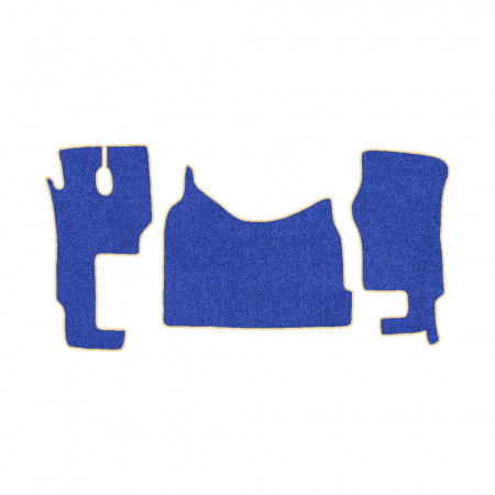 48-Коврики ворсовые MERCEDES ACTROS ЕВРО-5 (2007) МР2-МР3 -(ABTC 3 коврика. АТ) (UPP-8 (Синий) кант Бежевый)