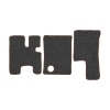 39-Коврики ворсовые MAZ EURO 3 -(АВС 3 коврика. МТ) (UPP-8 (Графит) кант Коричневый)