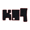 39-Коврики ворсовые MAZ EURO 3 -(АВС 3 коврика. МТ) (Карлайт (Серый) кант Красный)