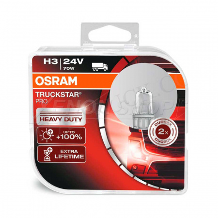 64156TSP-HCB Комплект автоламп Osram H3 24V 70W (PK22s) (вибростойкая+увелич.срок службы) Truckstar 