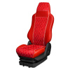 118 Чехлы Премиум ISUZU до 2021 (без ремней) 3-х местн. (ПремиумКрасный+АликКрасный)