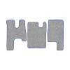 38-Коврики ворсовые MAZ EURO (Простор) -(АВС 3 коврика. МТ) (UPP-8 (Серый) кант Синий)